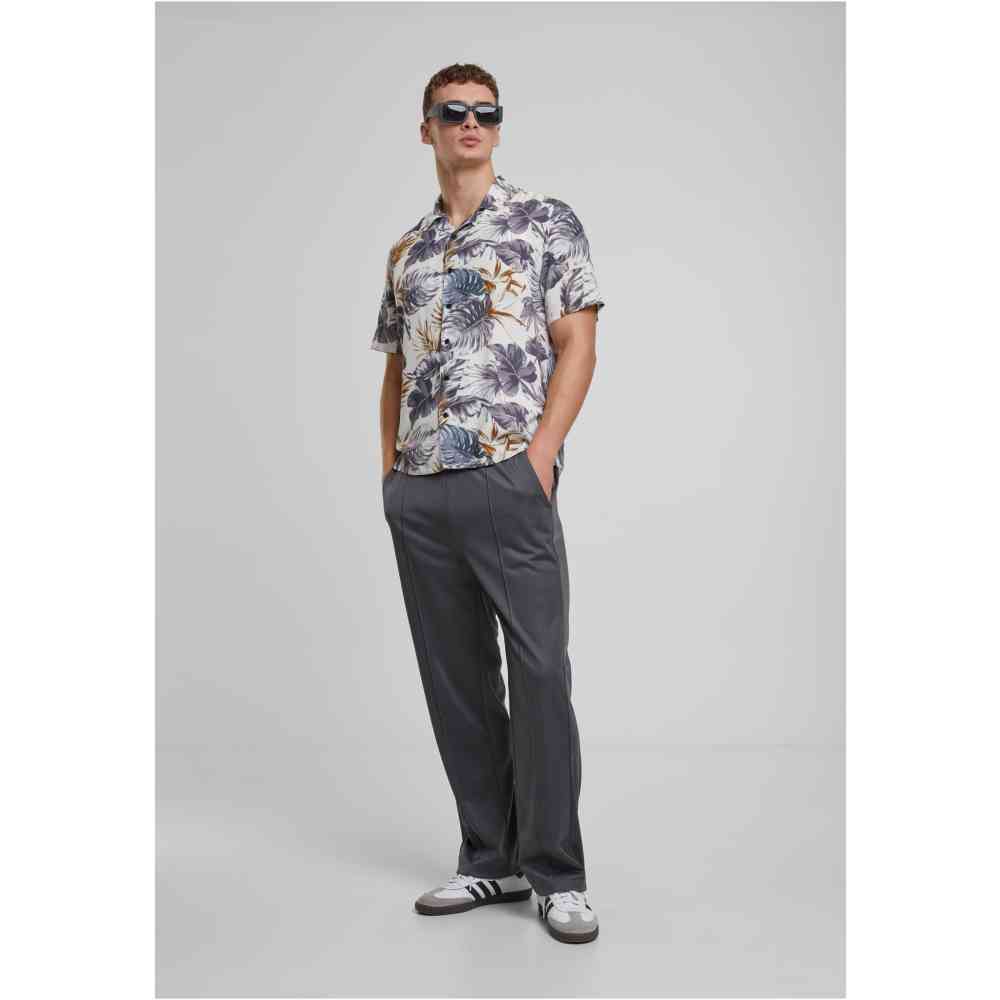 Urban Classics - Viscose AOP Resort Shirt - Blue